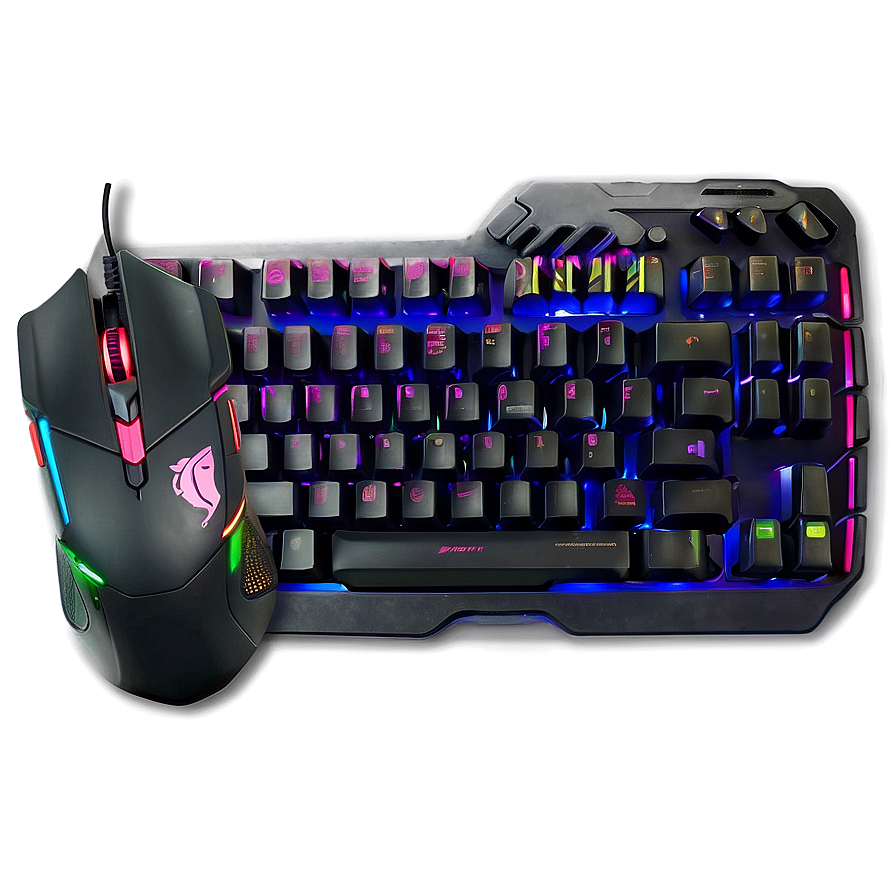 Backlit Keyboard And Mouse For Gamers Png Vjv PNG image