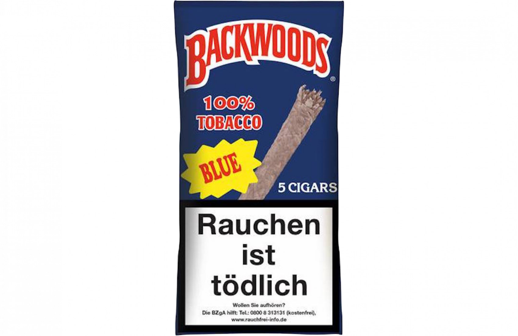 Backwoods Blue Cigars Health Warning PNG image