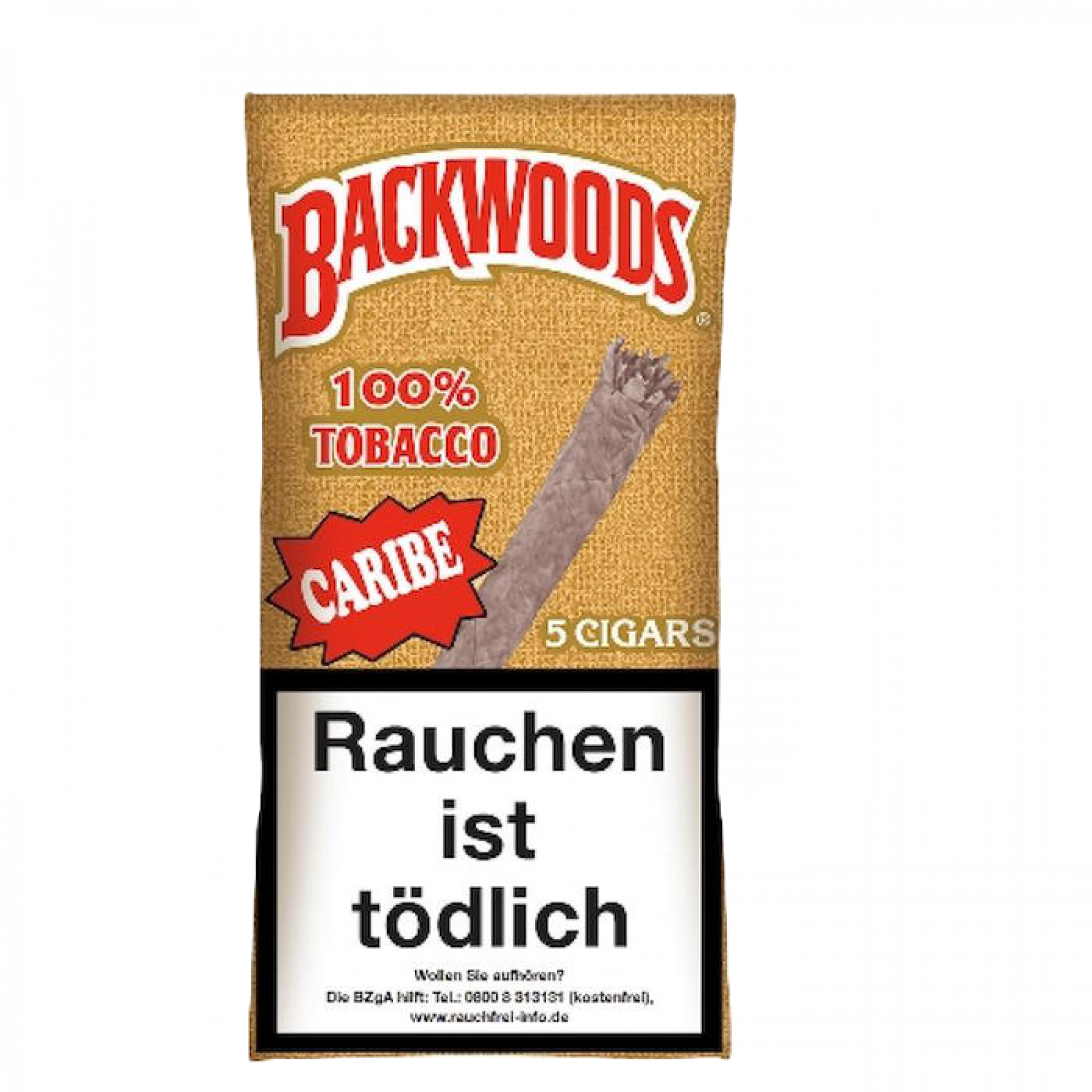 Backwoods Caribe Cigars Packaging PNG image