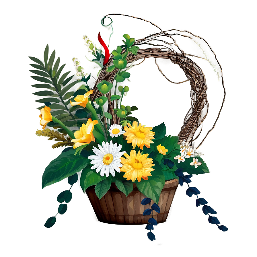 Backyard Floral Arrangements Png Omt PNG image