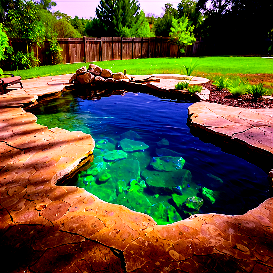 Backyard Natural Pool Png 06262024 PNG image