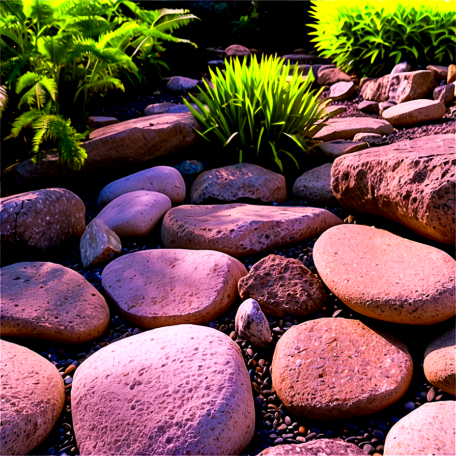 Backyard Rock Garden Png Dqk90 PNG image