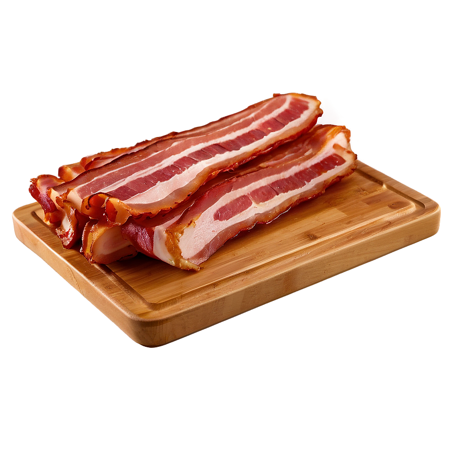 Bacon On Cutting Board Png Vxu PNG image