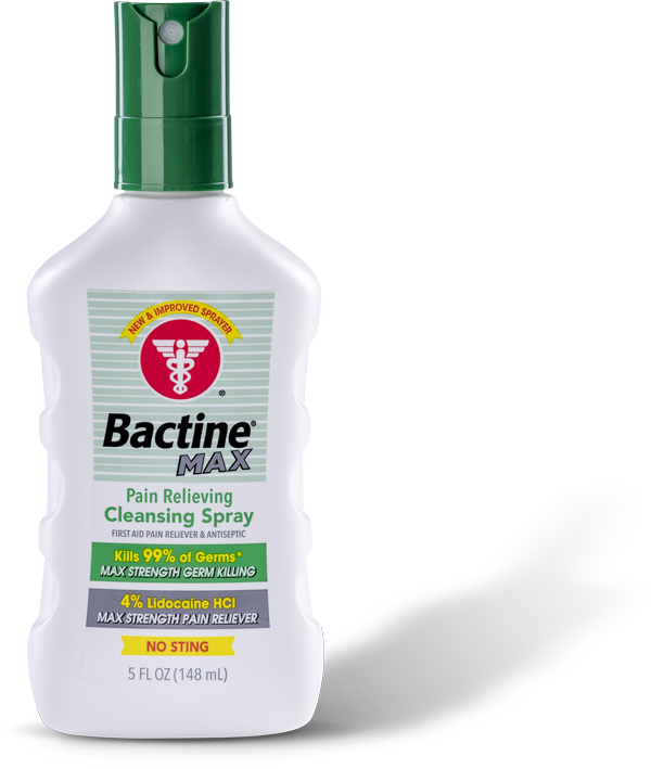 Bactine M A X Pain Relieving Cleansing Spray PNG image