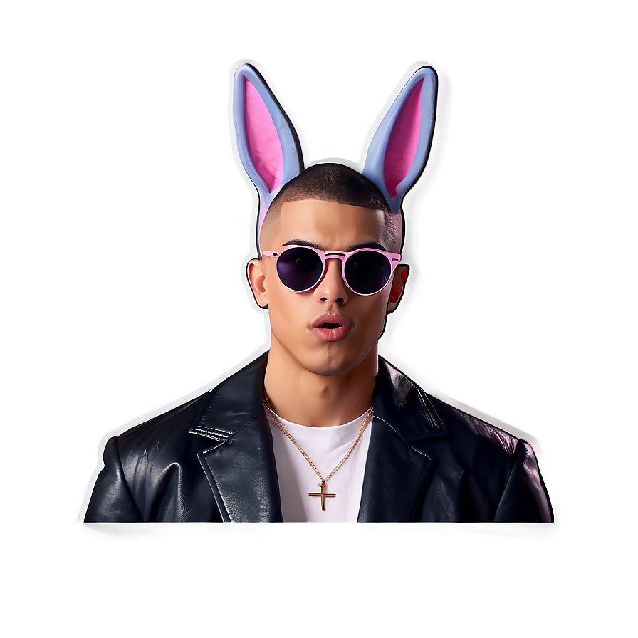 Bad Bunny Inspired Stickers Png Bpi PNG image