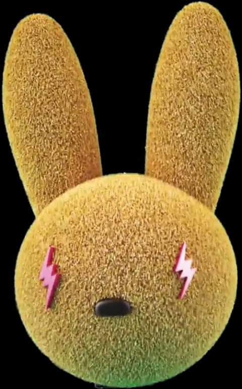 Bad Bunny Logo Fuzzy Background PNG image