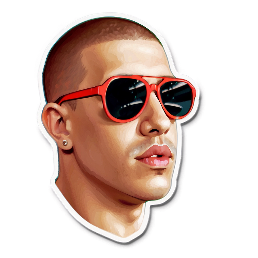 Bad Bunny Pop Culture Stickers Png Clf PNG image