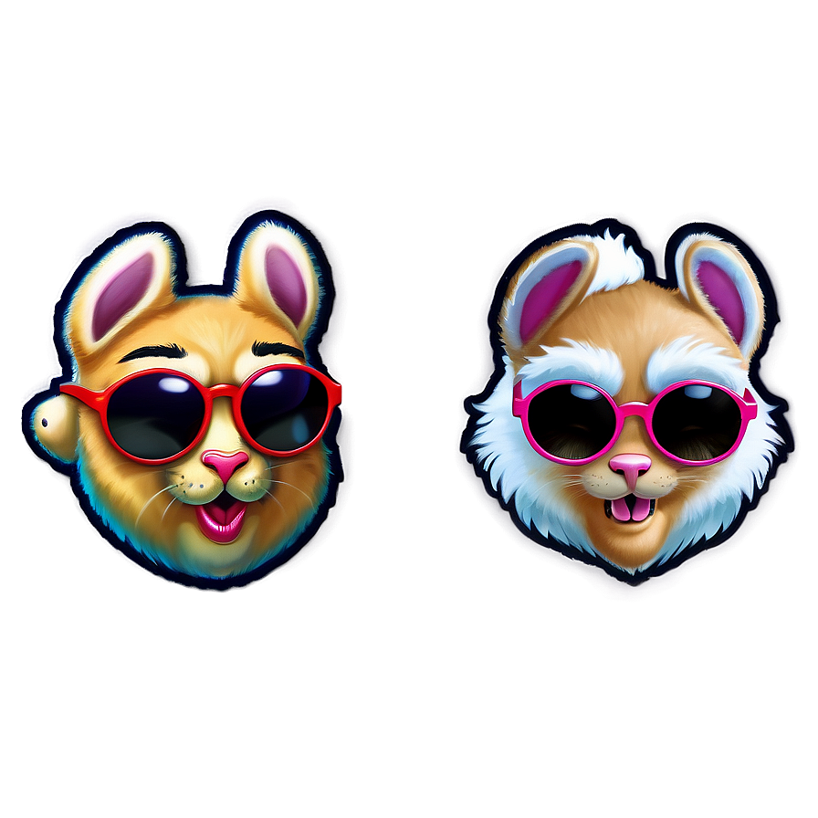 Bad Bunny Stickers Png Loq10 PNG image