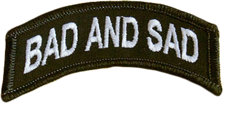 Badand Sad Patch Embroidery PNG image