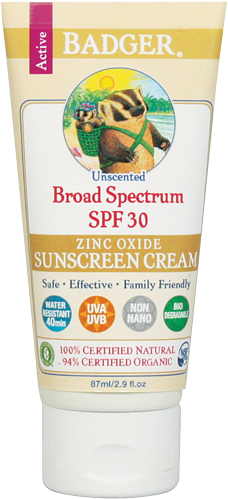 Badger S P F30 Sunscreen Cream Tube PNG image