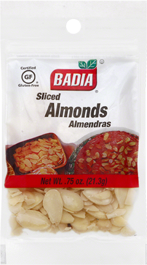 Badia Sliced Almonds Package PNG image