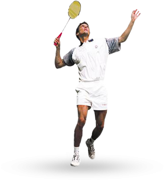 Badminton Player Jumping Smash PNG image
