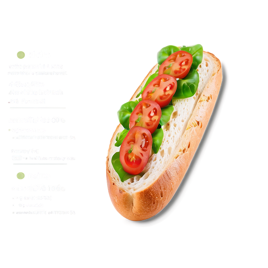 Baguette With Tomato Png Jrm PNG image