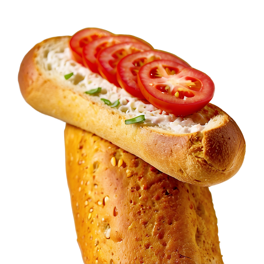 Baguette With Tomato Png Vrq9 PNG image