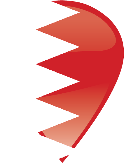 Bahrain Flag Graphic PNG image