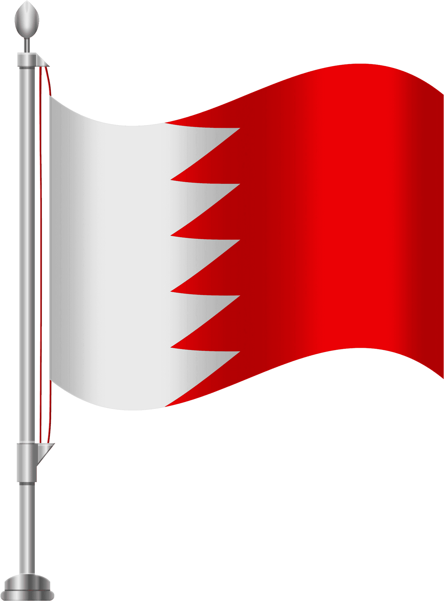 Bahrain National Flag PNG image