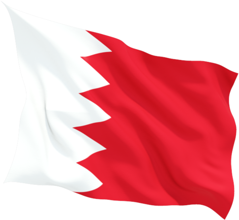 Bahrain National Flag Waving PNG image