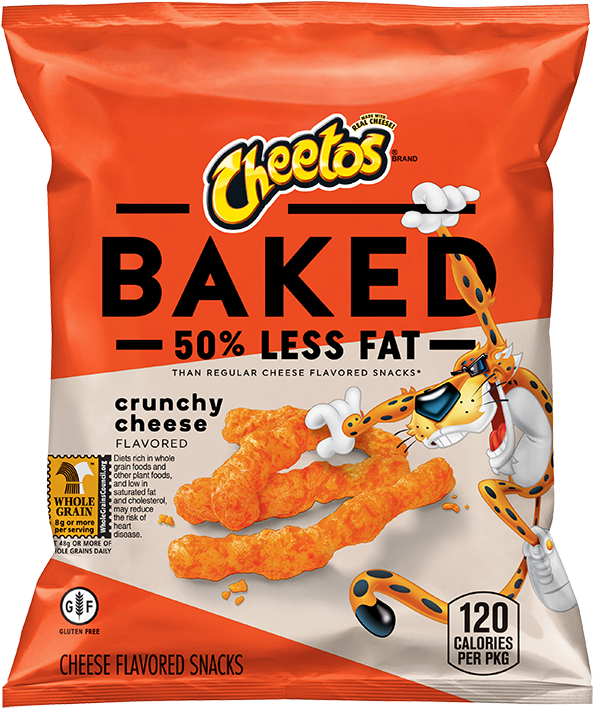 Baked Cheetos Crunchy Cheese Snack Package PNG image