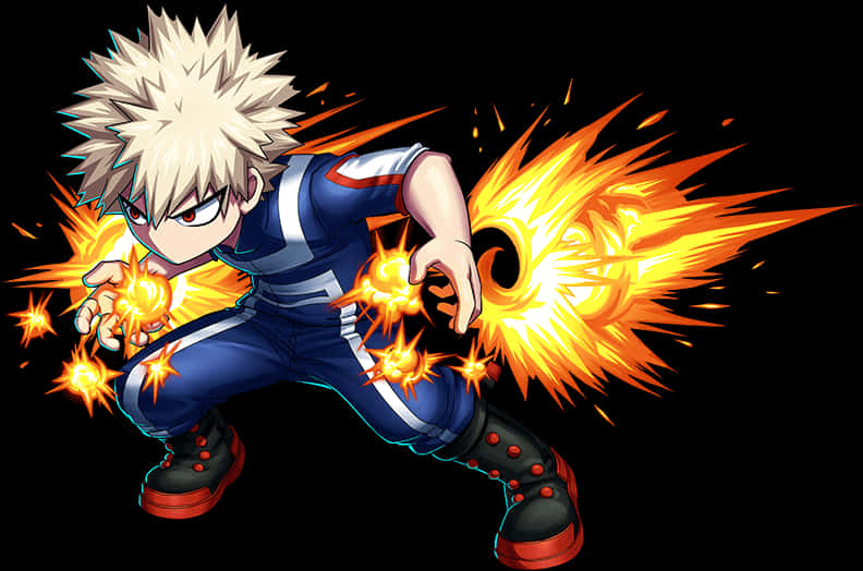 Bakugou Katsuki Explosive Power PNG image