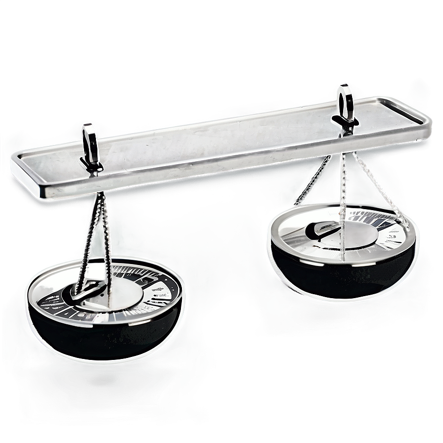 Balance Scale In Black And White Png 30 PNG image