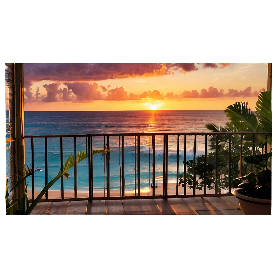 Balcony View Sunset Png 06272024 PNG image