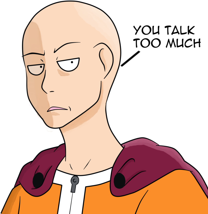 Bald Anime Character Speech Bubble PNG image