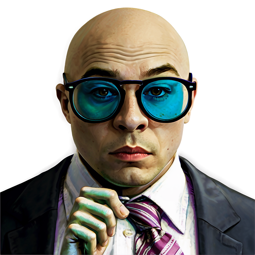 Bald Head With Glasses Png 42 PNG image