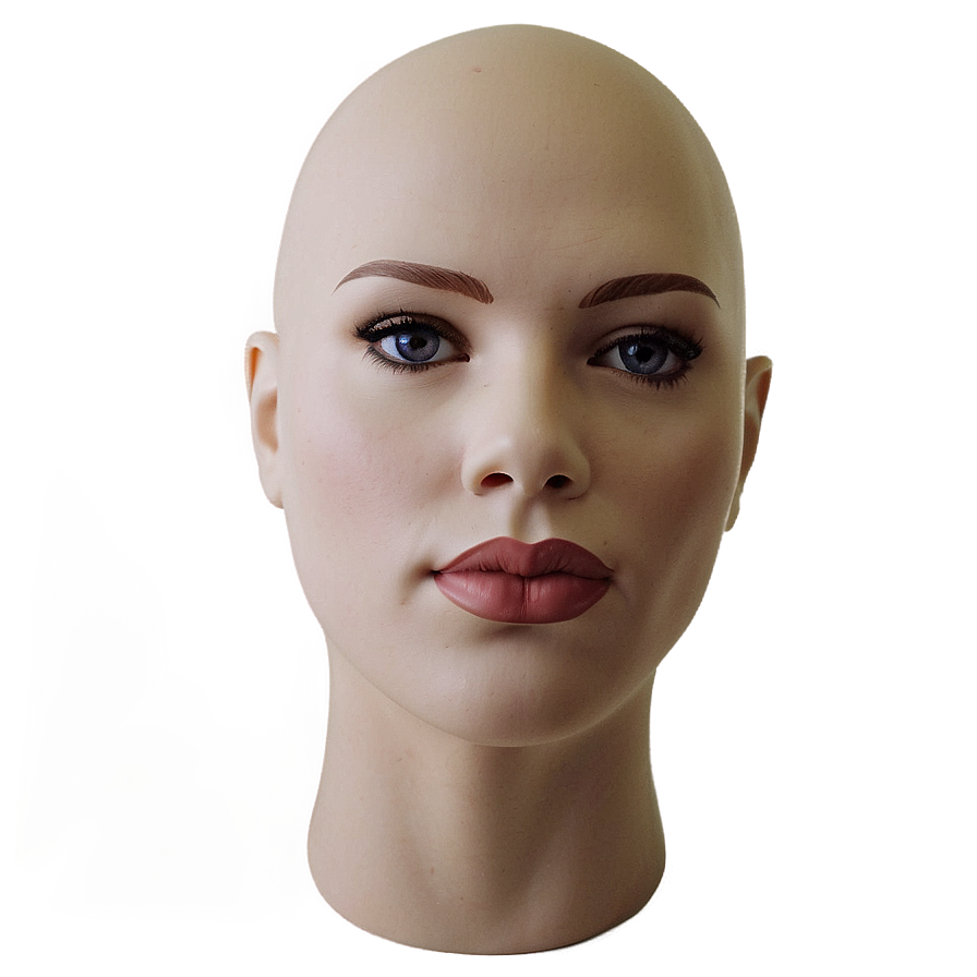 Bald Mannequin Head For Wigs Png Kpl PNG image