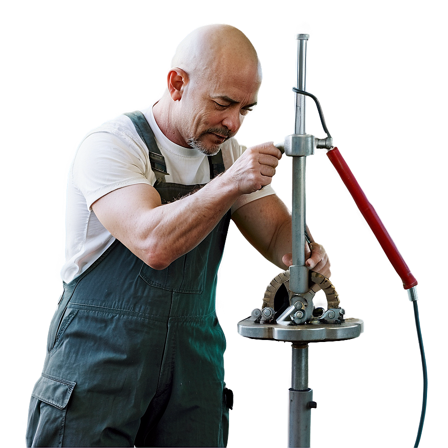 Bald Mechanic Repairing Png Pve53 PNG image