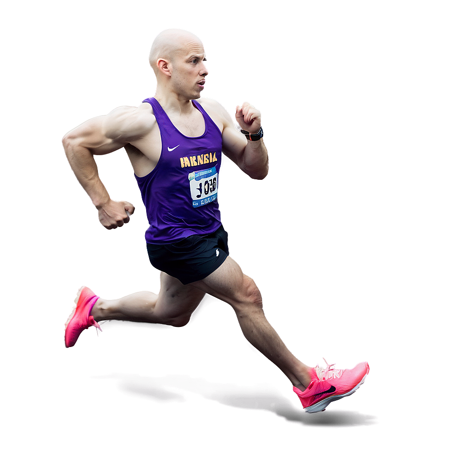 Bald Runner Sprinting Png Xab PNG image