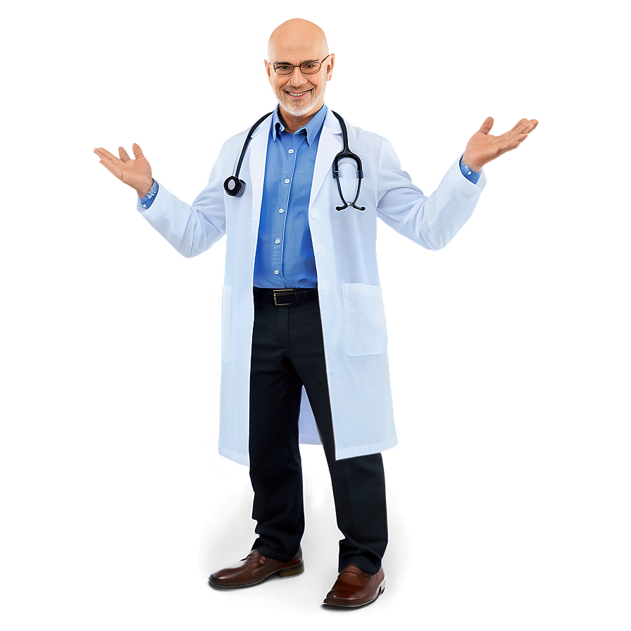 Bald Scientist Cartoon Png Qbn56 PNG image