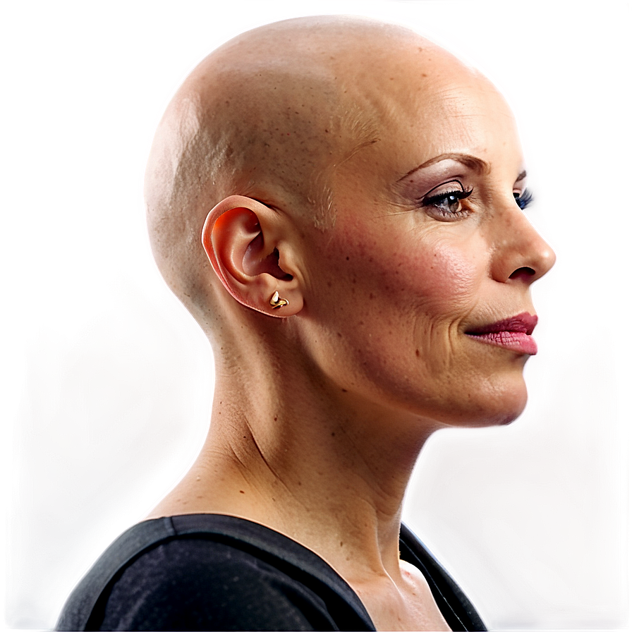 Bald Woman Profile Png 06202024 PNG image