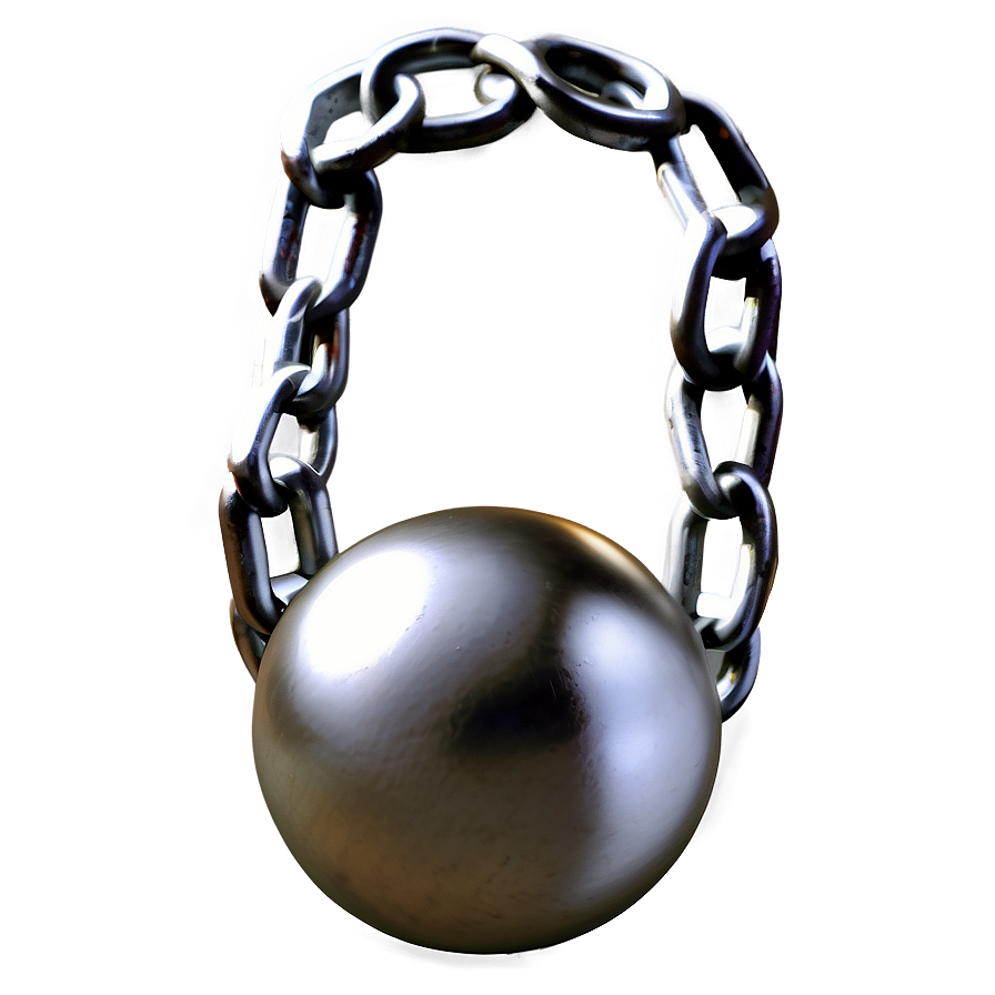 Ball And Chain Photorealistic Png 06282024 PNG image