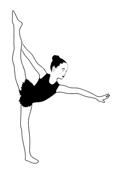 Ballet Dancer Silhouette PNG image