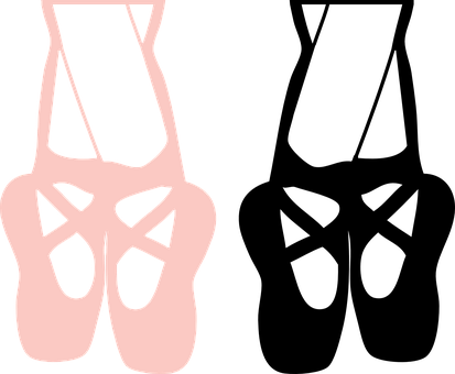 Ballet Pointe Shoes Vector PNG image