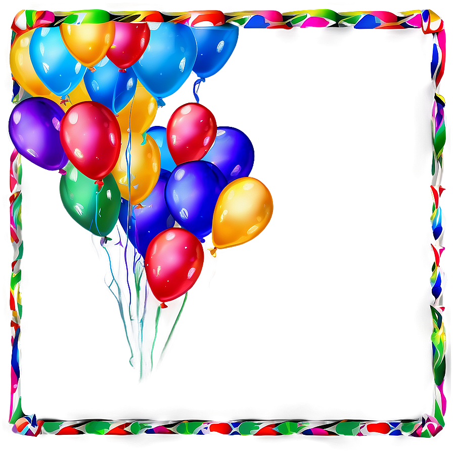 Balloon Frame Border Png Dbt30 PNG image