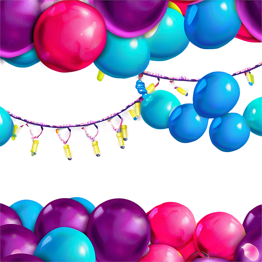 Balloon Garland C PNG image