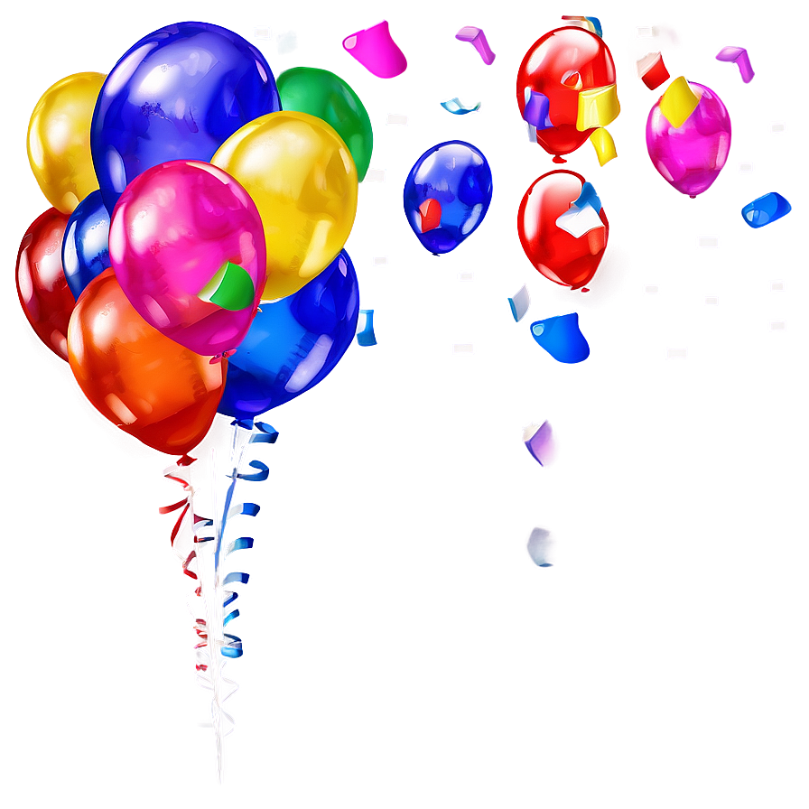 Balloon With Confetti Png 05032024 PNG image