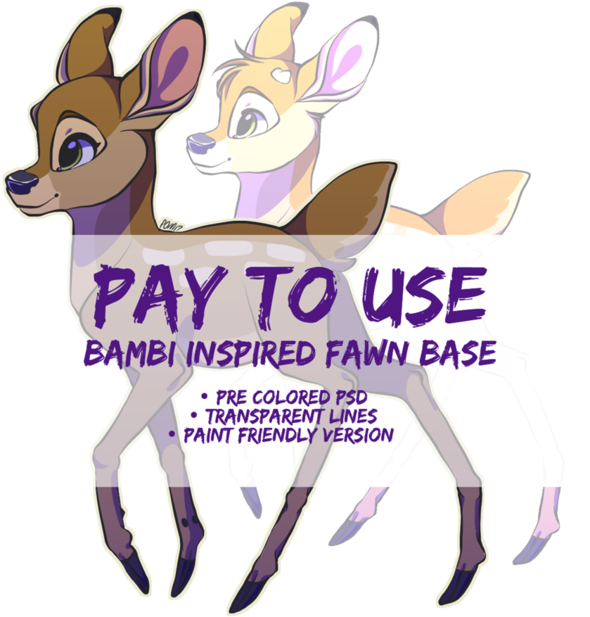 Bambi Inspired Fawn Base Artwork PNG image