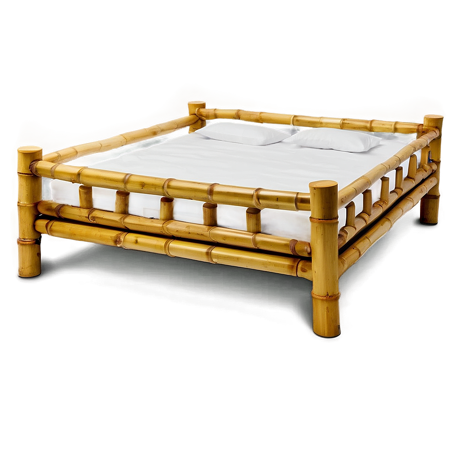 Bamboo Bed Eco-friendly Png 12 PNG image