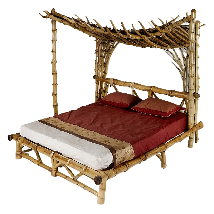 Bamboo Bed Eco-friendly Png Dgf19 PNG image