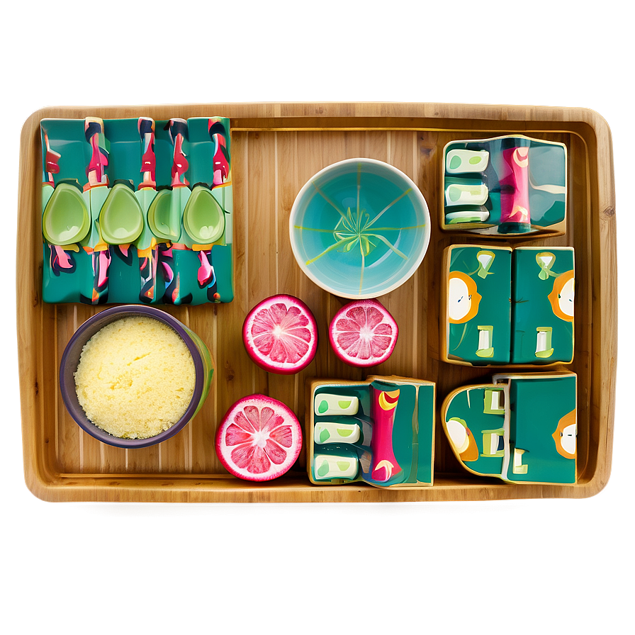 Bamboo Breakfast Tray Png Abb58 PNG image