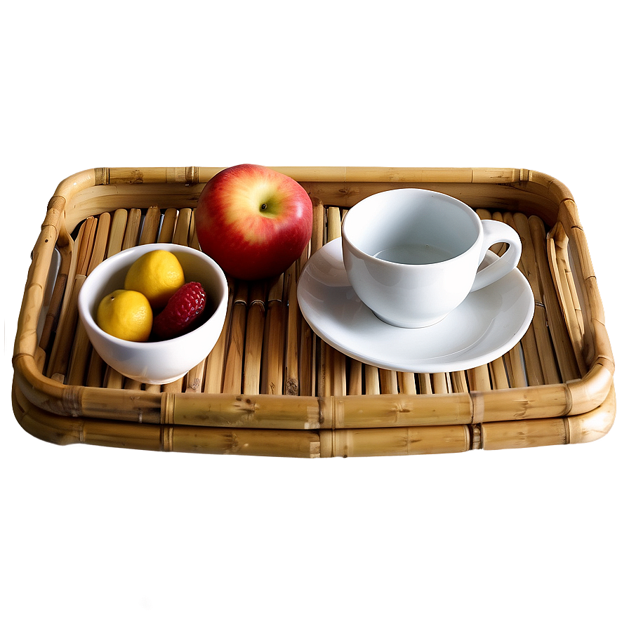 Bamboo Breakfast Tray Png Khk55 PNG image