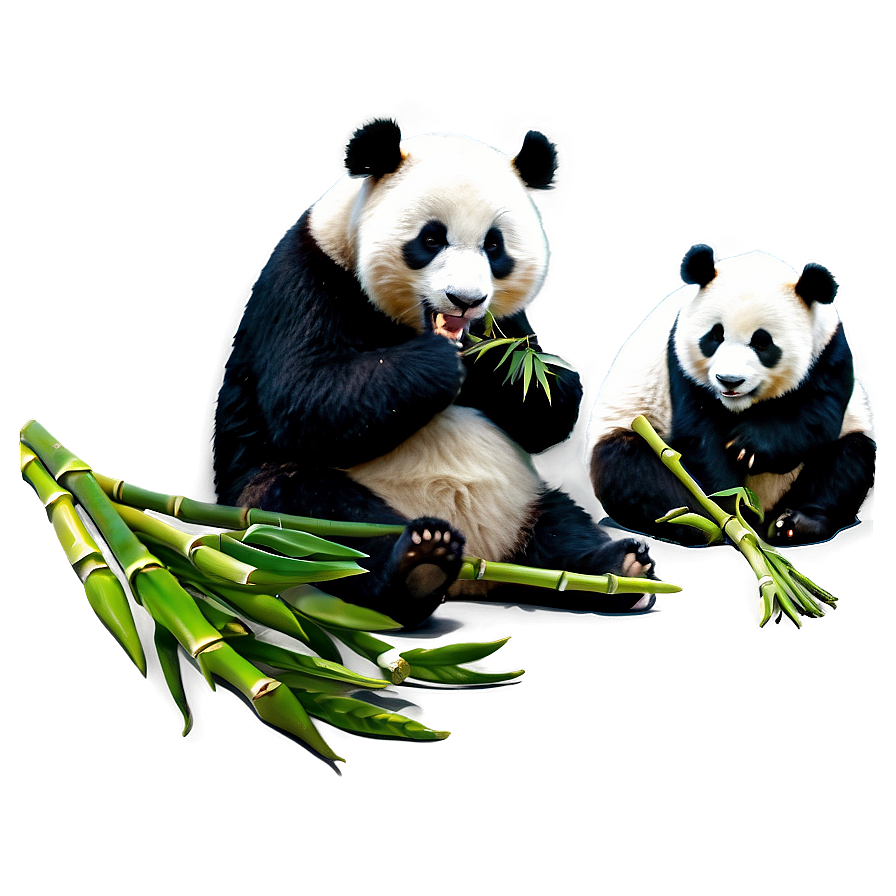 Bamboo Eating Panda Png 05062024 PNG image