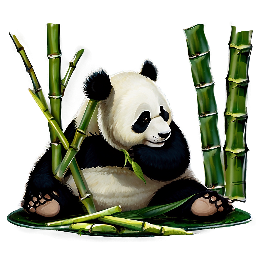 Bamboo Eating Panda Png Buc19 PNG image