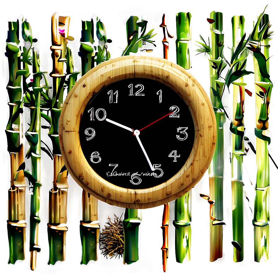 Bamboo Eco-friendly Clock Png 60 PNG image