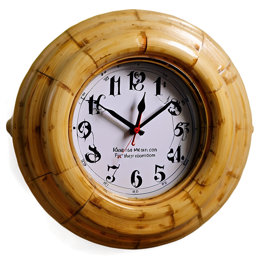 Bamboo Eco-friendly Clock Png Hkk PNG image