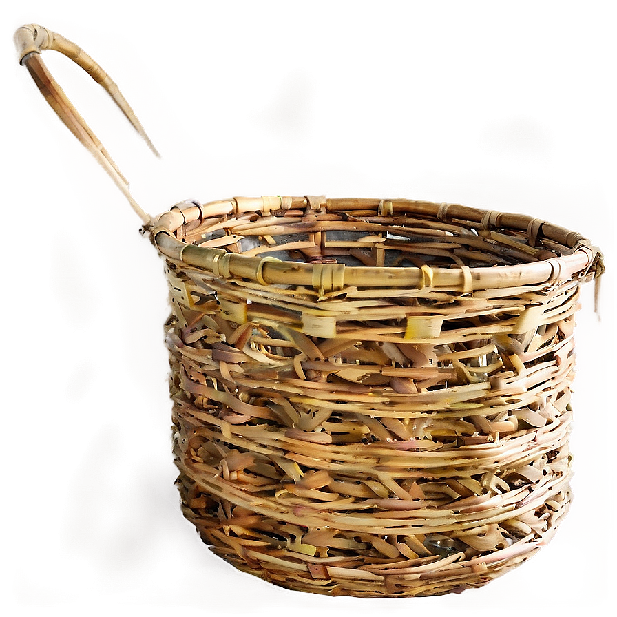 Bamboo Eco-friendly Laundry Basket Png 06132024 PNG image