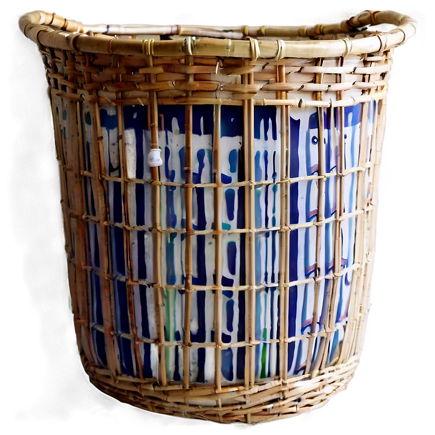 Bamboo Eco-friendly Laundry Basket Png Scy83 PNG image