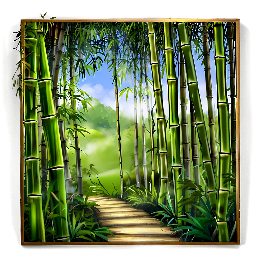 Bamboo Forest Path Png 06262024 PNG image